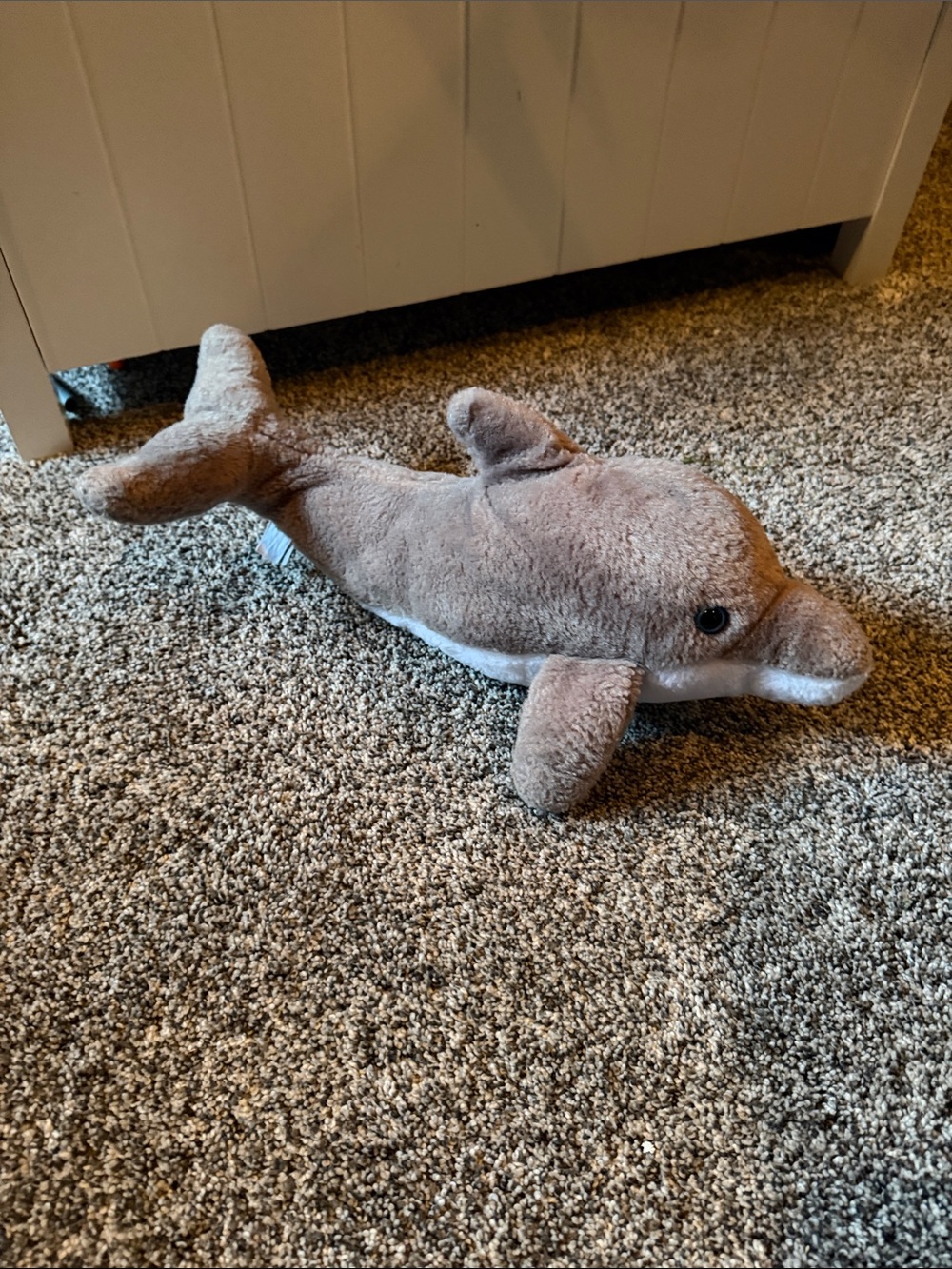 Plush Dolphin kids Toy - Soft Gray Comfort Playmate